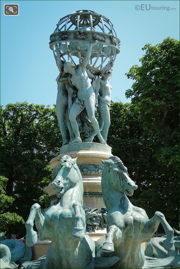 Celestial globe with zodiac signs