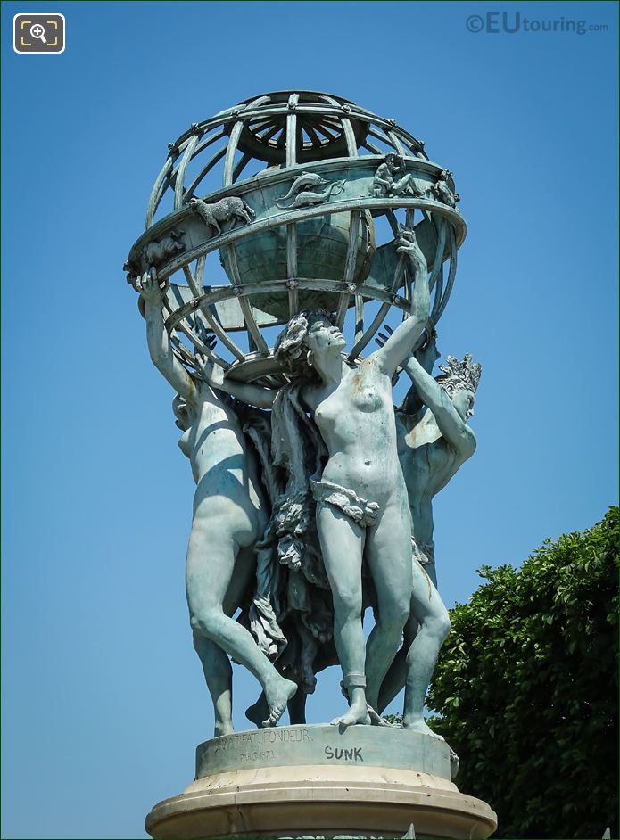 Celestial globe on Fontaine de l'Observatoire