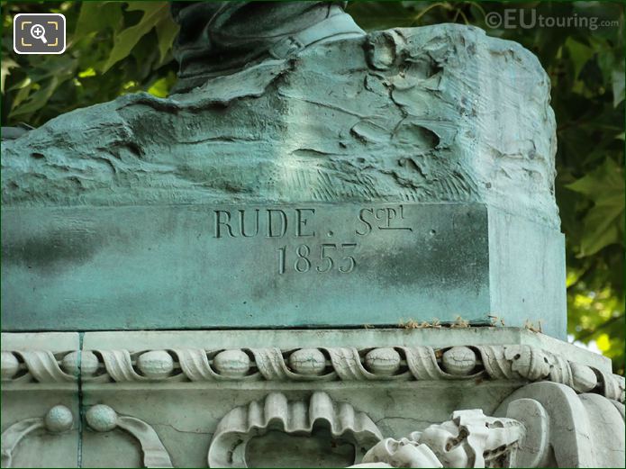 Name and year inscription on Marechal Ney statue