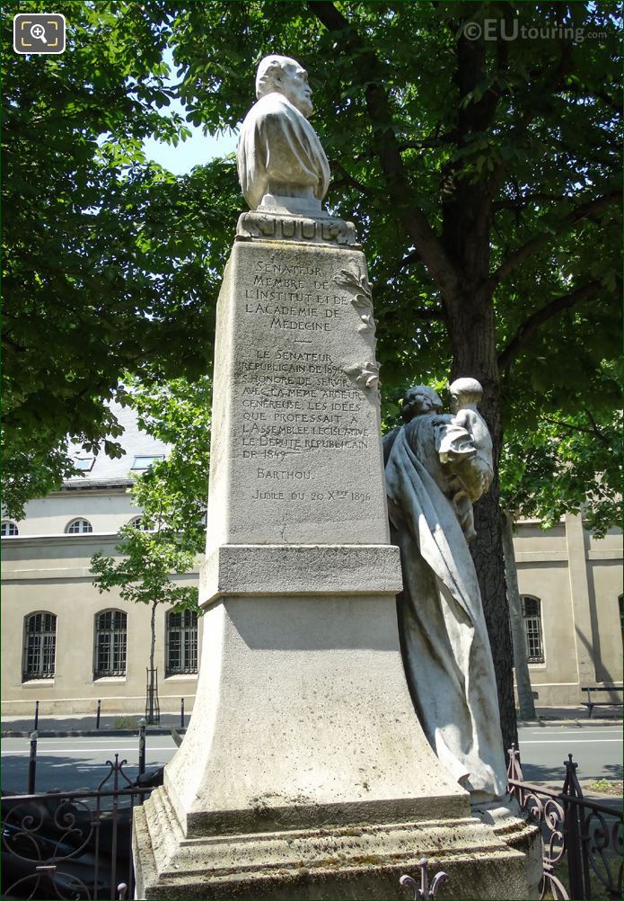 Eastside inscription on Theophile Roussel monument