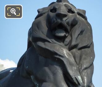 Head section of the Lion of Belfort statue