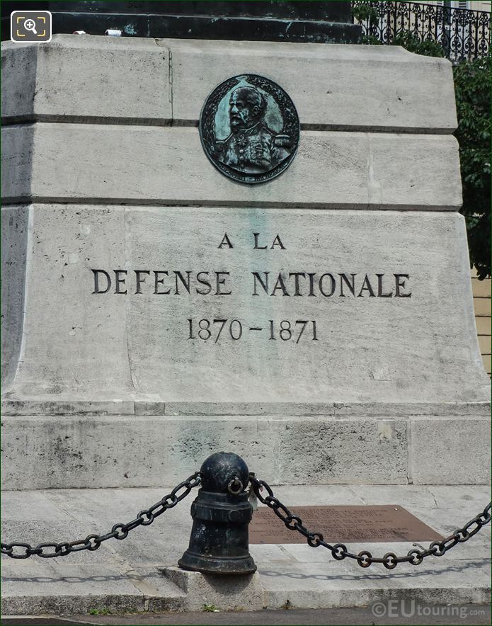 Front inscription on the Lion of Belfort