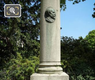 Stone column with its bronze medallion