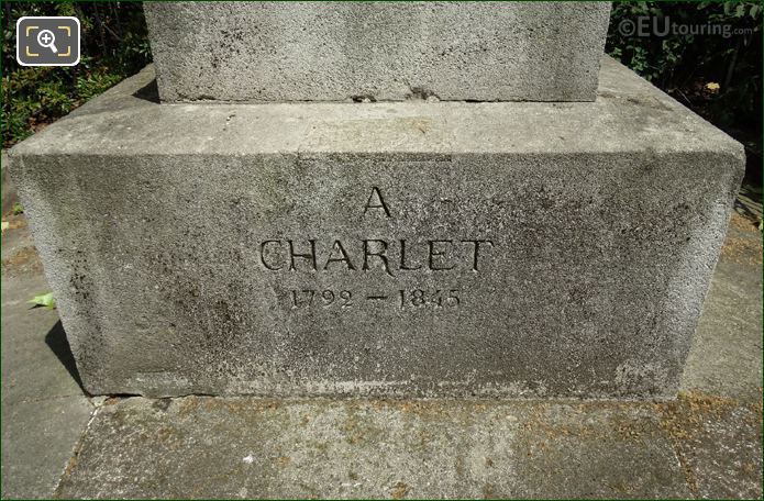 Date inscription on N T Charlet monument