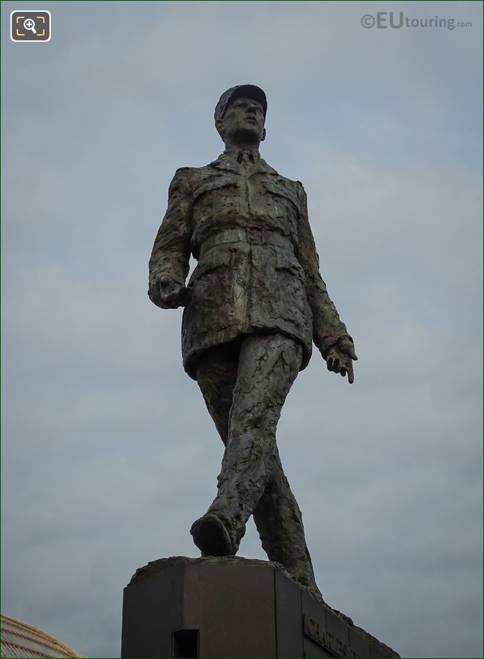 Front of Charles de Gaulle statue