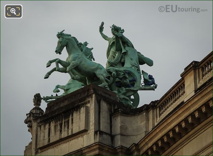 Immortality Outstripping Time statues on the Grand Palais