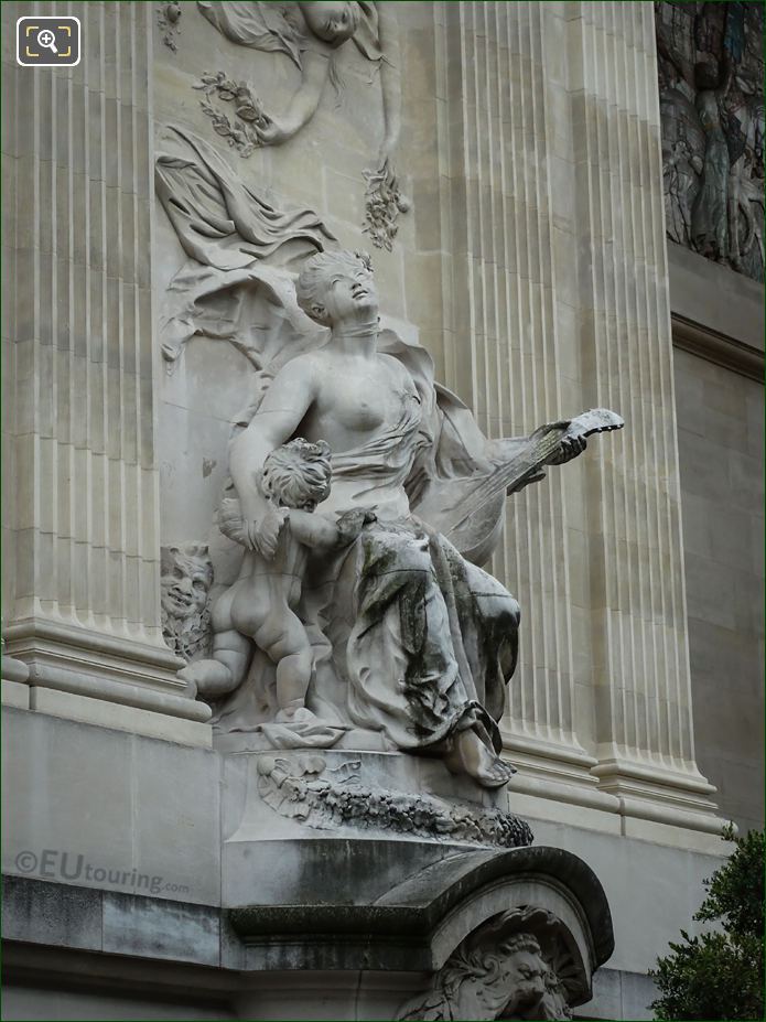 La Musique statue side view