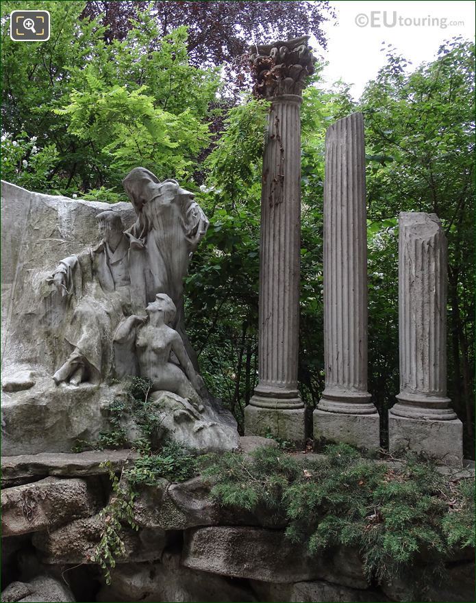 Right hand side of Le Reve du Poete monument