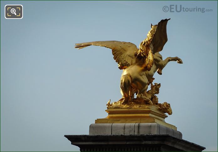 Golden winged horse Pont Alexandre III