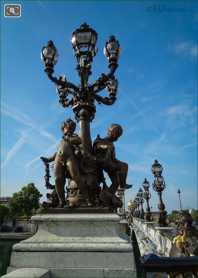 Les Amours Candelabra Pont Alexandre III NE corner