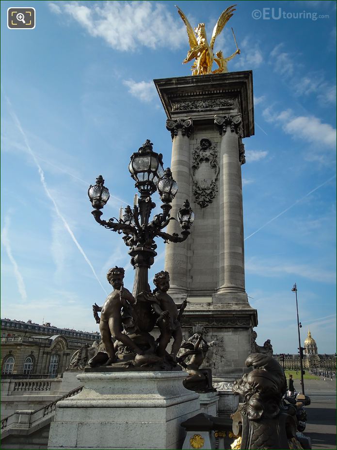 Les Amours Candelabra Pont Alexandre III SE corner