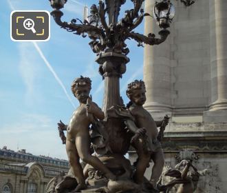 Les Amours Candelabra with bronze cupids