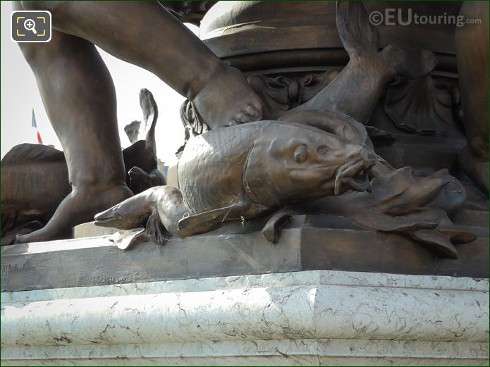 Bronze fish on Les Amours Candelabra