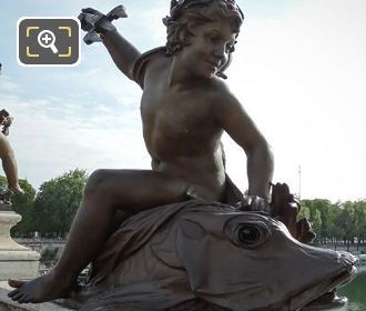 Pont Alexandre III statue Child with Fish