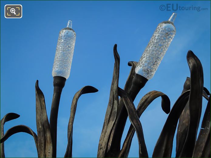 Glass bulrushes Nymphes de la Seine statue group