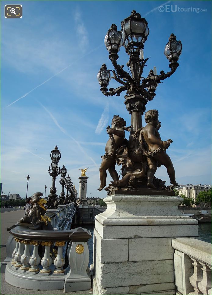 Les Amours Candelabra Pont Alexandre III NW corner