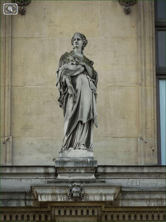 l'Eloquence statue on Pavillon des Etats