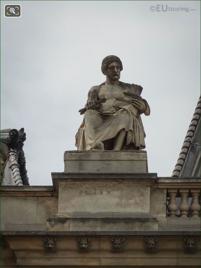 L'Architecture statue on Pavillon Lesdiguieres at the Louvre