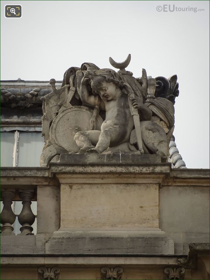 L'Asie statue on Pavillon Lesdiguieres at the Louvre