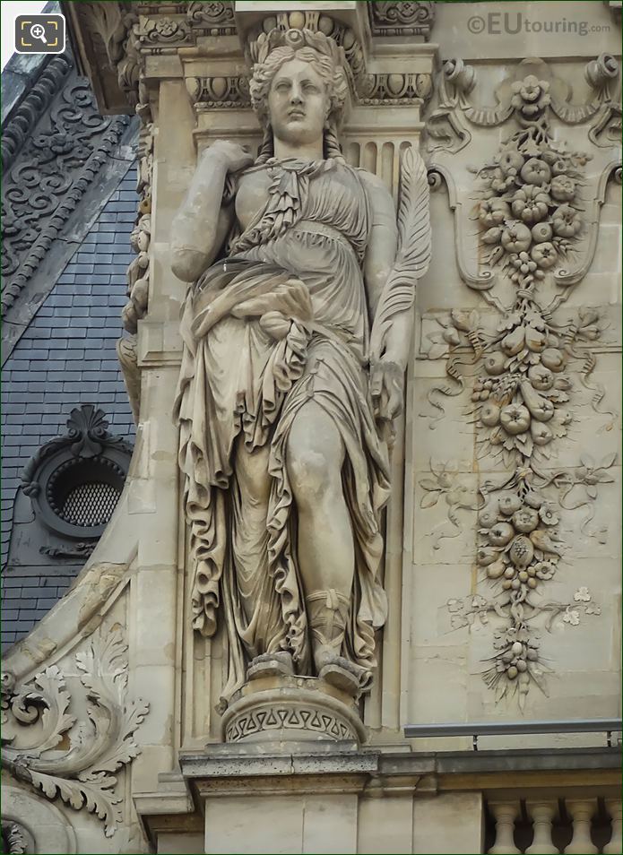 Caryatid sculpture by Eugene Lequesne