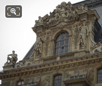 La Fermete statue on Pavillon Mollien at the Louvre