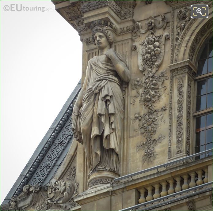 LHS Caryatid sculpture on Pavillon Mollien at The Louvre - Page 697