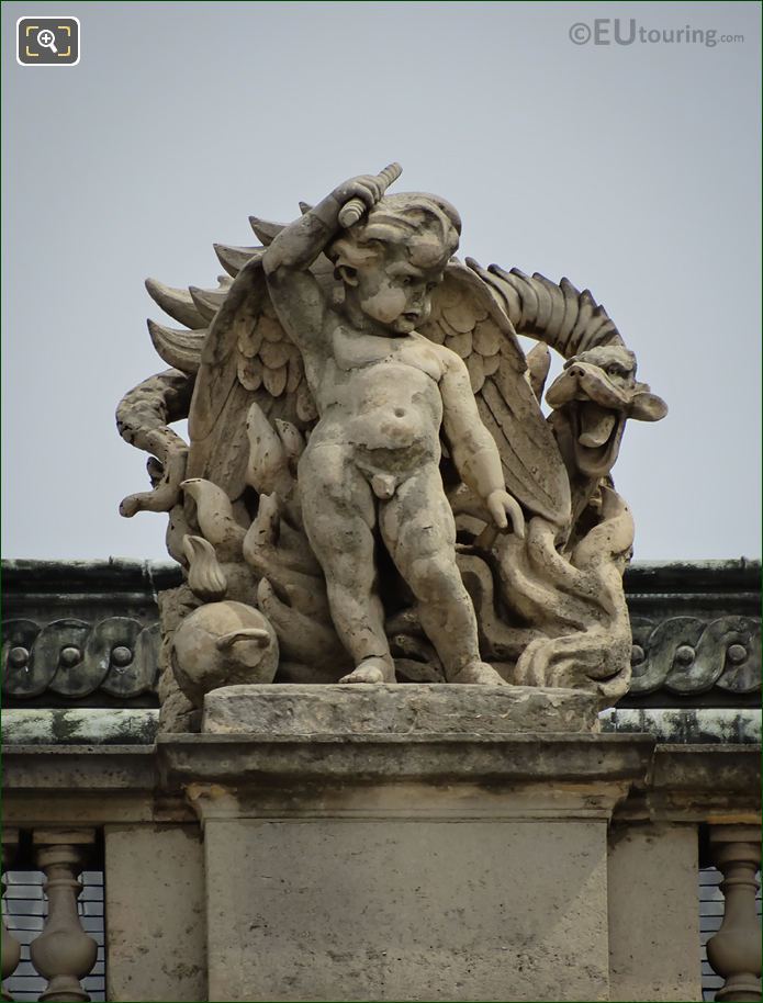 Le Feu statue Aile Turgot Musee du Louvre