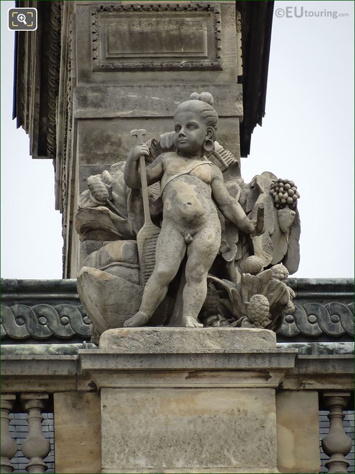 L'Amerique statue Aile Turgot at Musee du Louvre