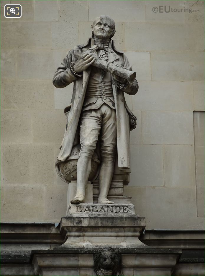 J Lalande statue on Rotonde de Beauvais