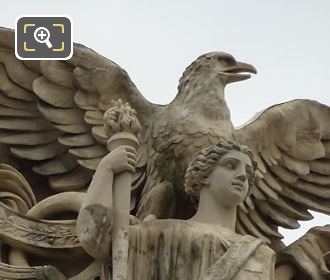 Sculpted eagle on Paix statue group