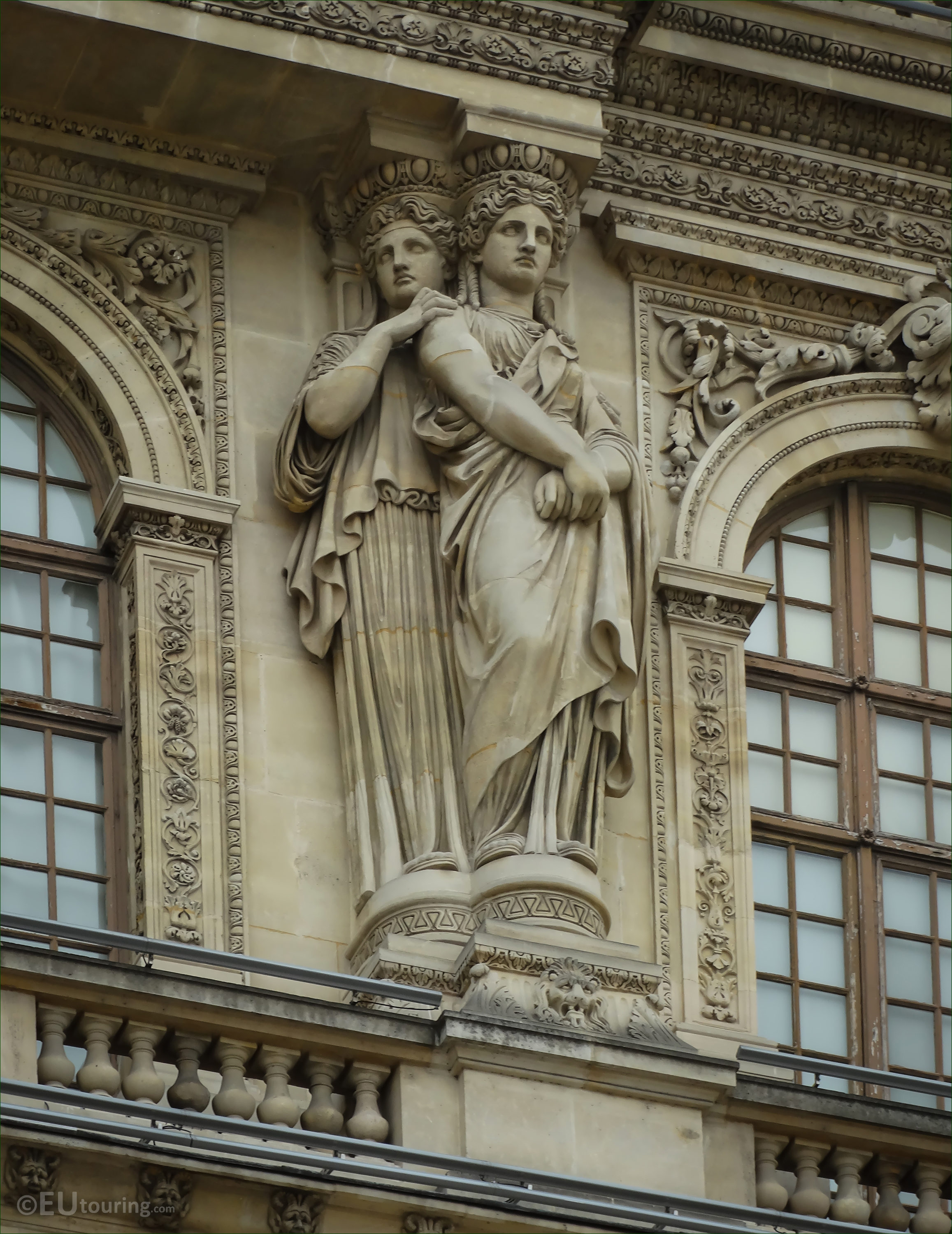 Caryatids sculptures on Pavillon Sully 3rd from the LHS - Page 588