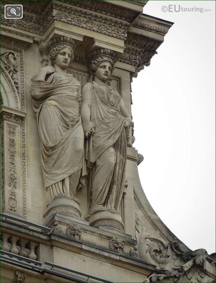 RHS caryatid sculptures Pavillon Sully