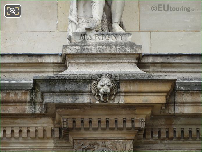 Name inscription on Enguerrand de Marigny statue