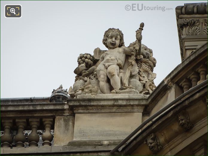 L'Automne statue on Rotonde d'Apollon at Musee du Louvre