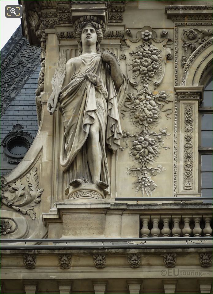 Caryatid sculpture LHS Pavillon Daru