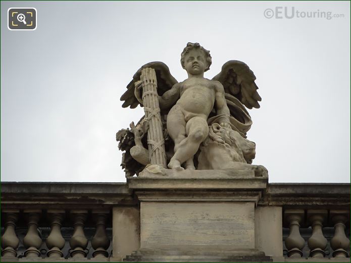 La Force statue Aile Daru N facade, Musee Du Louvre