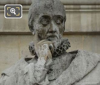 Michel Montaigne statue by Jean Francois Soitoux