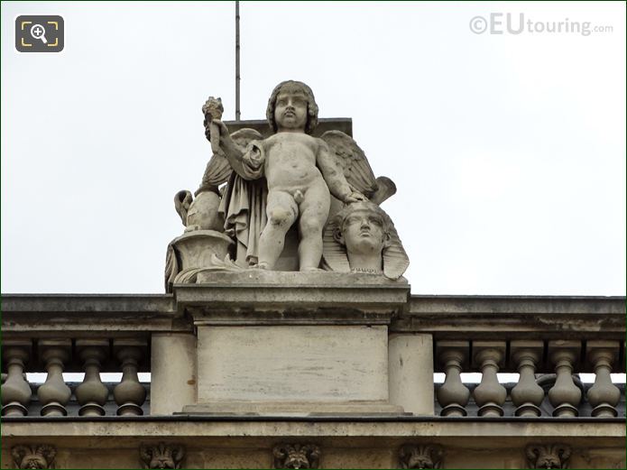 L'Art Egyptien statue, Aile Daru N facade, The Louvre