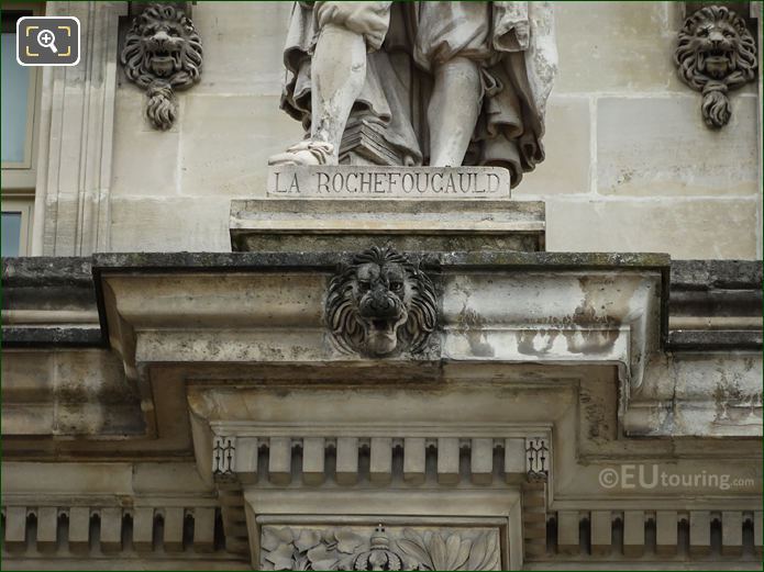 Inscription on the base of La Rochefoucauld