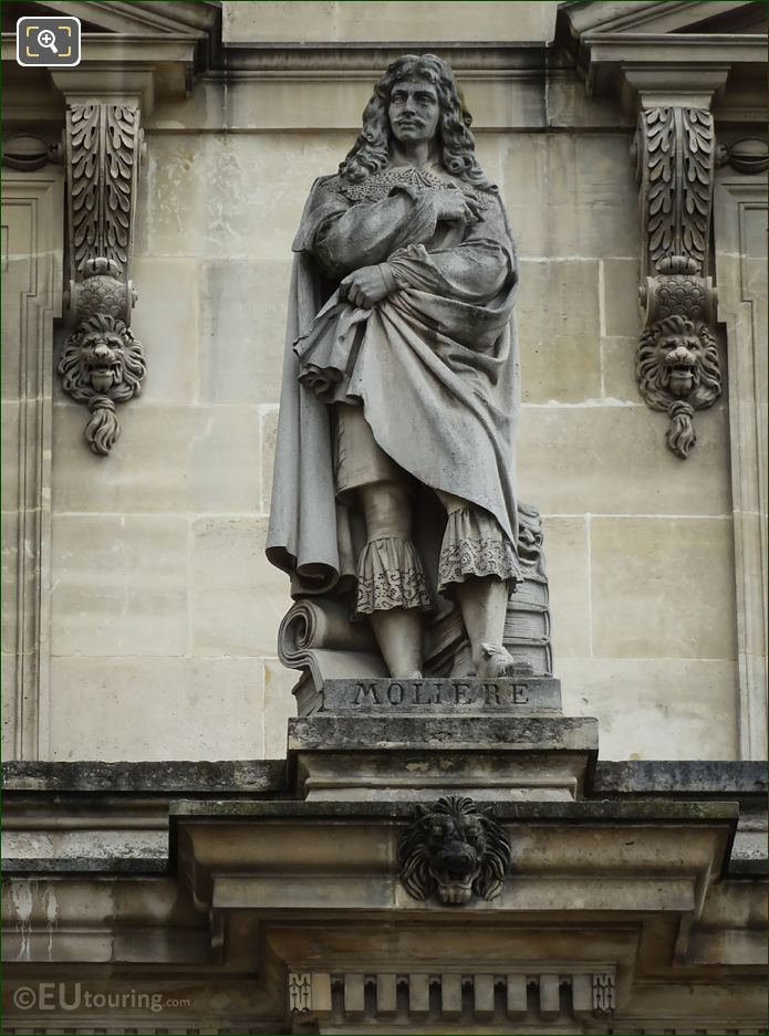 Moliere statue by Seurre on Aile en Retour Turgot