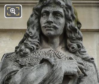 Moliere statue at Musee du Louvre in Paris