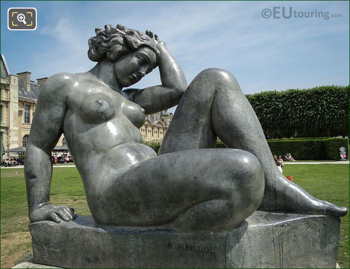 Lead Montagne statue by Aristide Maillol