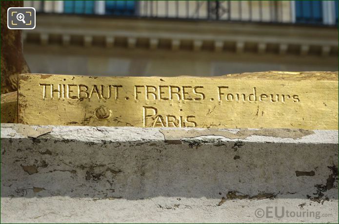 Thiebaut Freres Foundry inscription on Joan of Arc statue