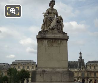 Front of La Seine statue on Pont du Carrousel