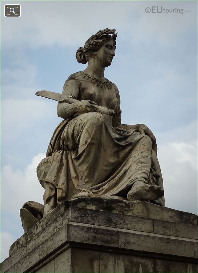 Pont du Carrousel statue called La Seine