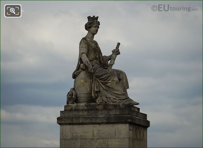 Western side of La Ville de Paris statue