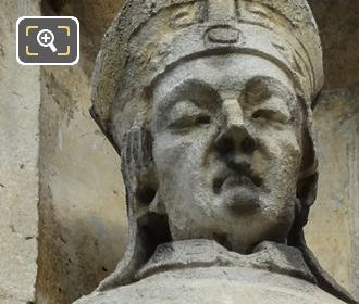 Stone Saint Ceran statue by sculptor Louis Desprez