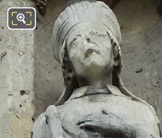 Bishop of Paris, Saint Marcel with staff statue by Louis Desprez