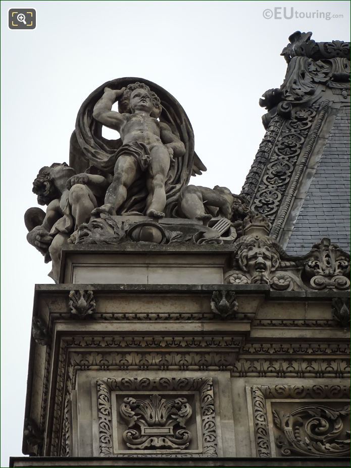 LHS Les Arts statue on Pavillon de la Bibliotheque