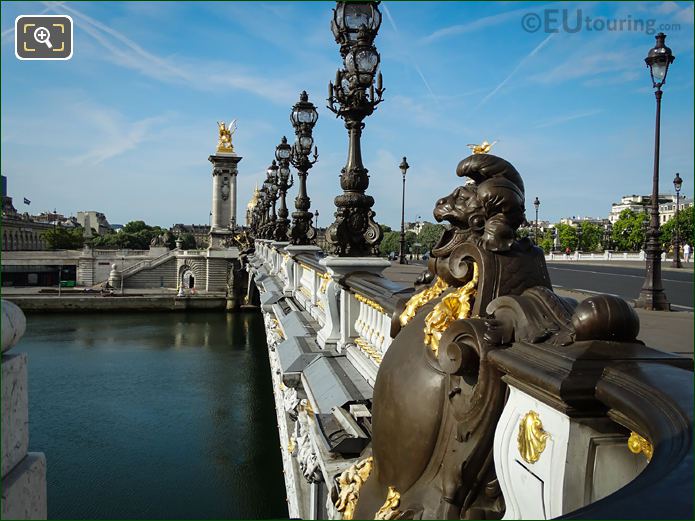 Gilded bronze plaque Pont Alexandre III NE side